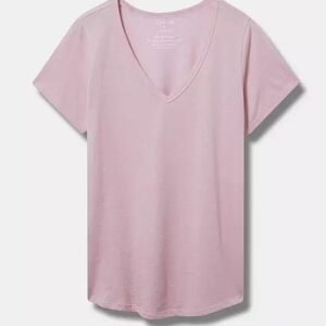 Torrid Soft Pale Mauve V-Neck Tee 5